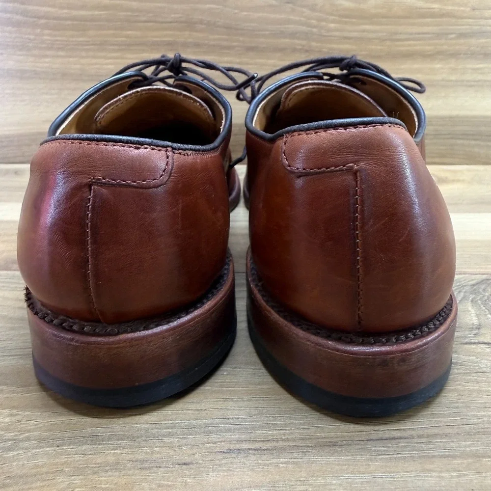 Allen Edmonds Delray Brown Leather Split Toe Dress Oxfords 9 D Reddish‎ Brown